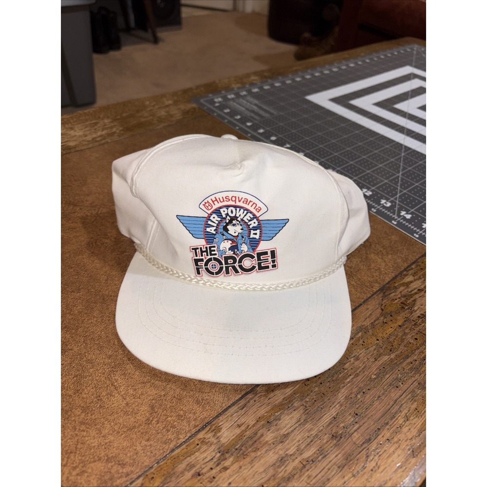 Vintage Husqvarna Air Power II The Force Snapback Hat Chainsaw Promo Cap